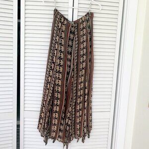 Jean Paul Maxi Skirt with Slits and Animal Print